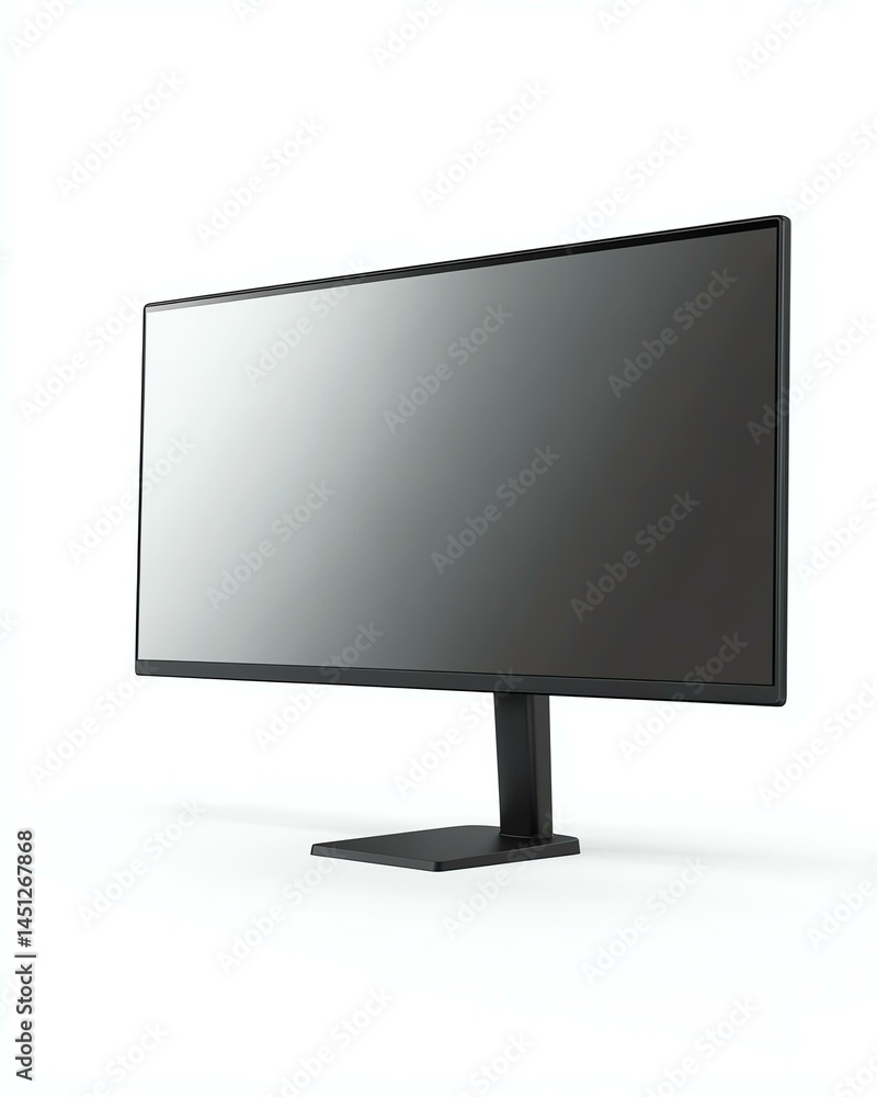 A photorealistic mockup of a blank website banner on a monitor, realistic design, clean white background, soft lighting