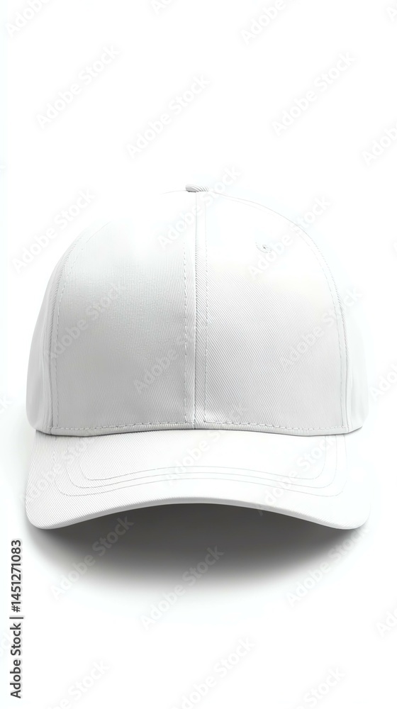 A realistic shot of a blank snapback cap with a flat bill, realistic material, clean white background, soft lighting A realistic shot of a blank snapback cap with a flat bill, realistic material, clean white background, soft lighting