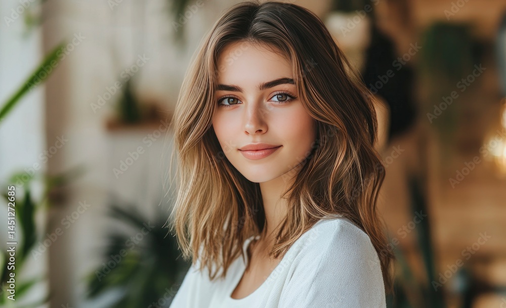 Woman's Portrait: Soft Light, Casual Elegance Woman's Portrait: Soft Light, Casual Elegance