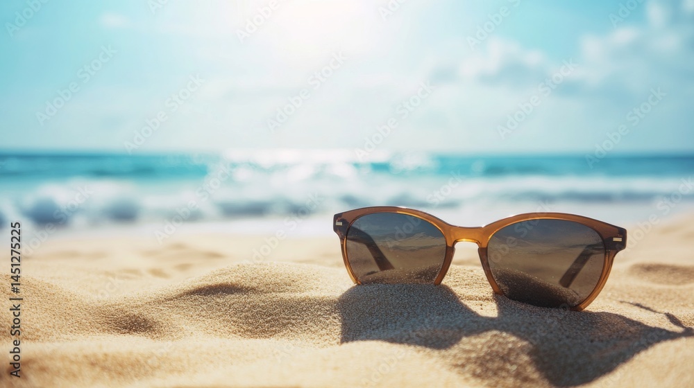 Sunglasses on sandy beach with copy space, tropical summer vacation concept, relaxing seaside escape, warm sun, and clear blue skies for perfect holiday getaway
Sunglasses on sandy beach with copy space, tropical summer vacation concept, relaxing seaside escape, warm sun, and clear blue skies for perfect holiday getaway
