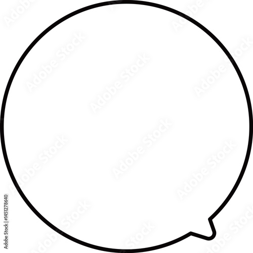 正円の吹き出し。シンプルなふきだし。