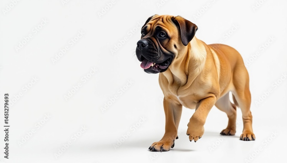Majestic mastiff, powerful stance, white background, powerful, dog photography, sitting Majestic mastiff, powerful stance, white background, powerful, dog photography, sitting