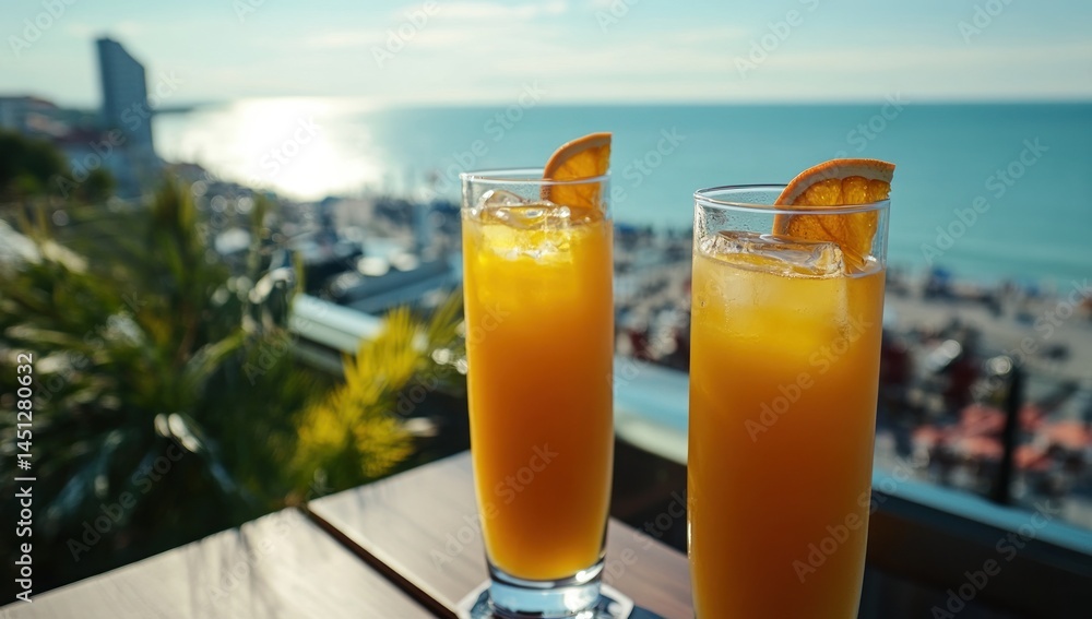 Refreshing Orange Cocktails by the Ocean Refreshing Orange Cocktails by the Ocean