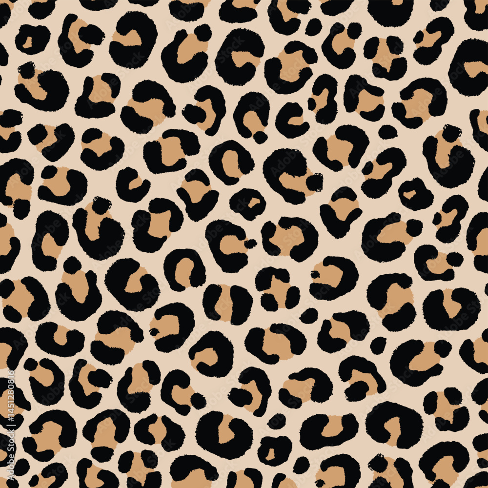 Leopard animal skin seamless pattern vector images Leopard animal skin seamless pattern vector images