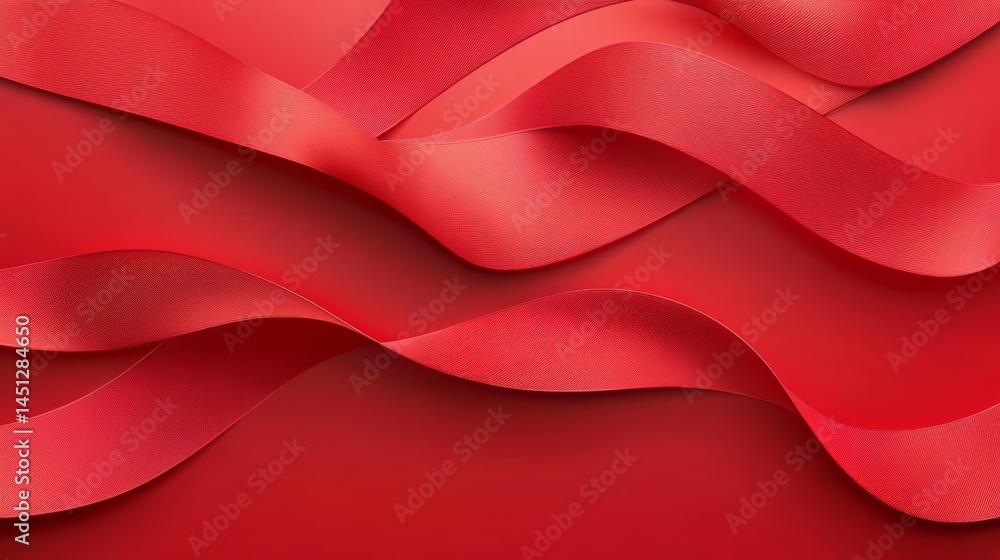 Dynamic Red Ribbons Abstract Design on red background Dynamic Red Ribbons Abstract Design on red background