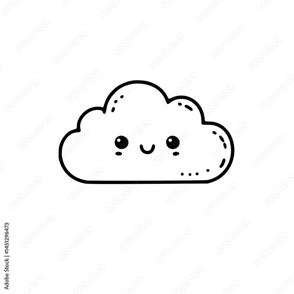 Cute Cloud Doodle – Hand Drawn Line Sketch Vector SVG for Weather and Kids Design Elements Cute Cloud Doodle – Hand Drawn Line Sketch Vector SVG for Weather and Kids Design Elements