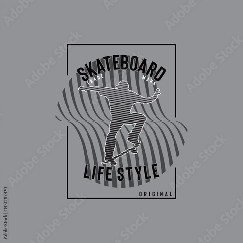 Bold and edgy vector typography design for extreme skateboard sports featuring street-style slogans and motivational words that celebrate freedom, risk-taking, energy, and unstoppable urban spirit.
