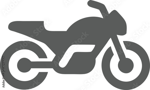 Motorcycle Icon Vector | Bike Silhouette Transport Graphic Design