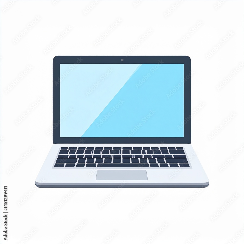 laptop logo illustration in a simple and clean flat art laptop logo illustration in a simple and clean flat art
