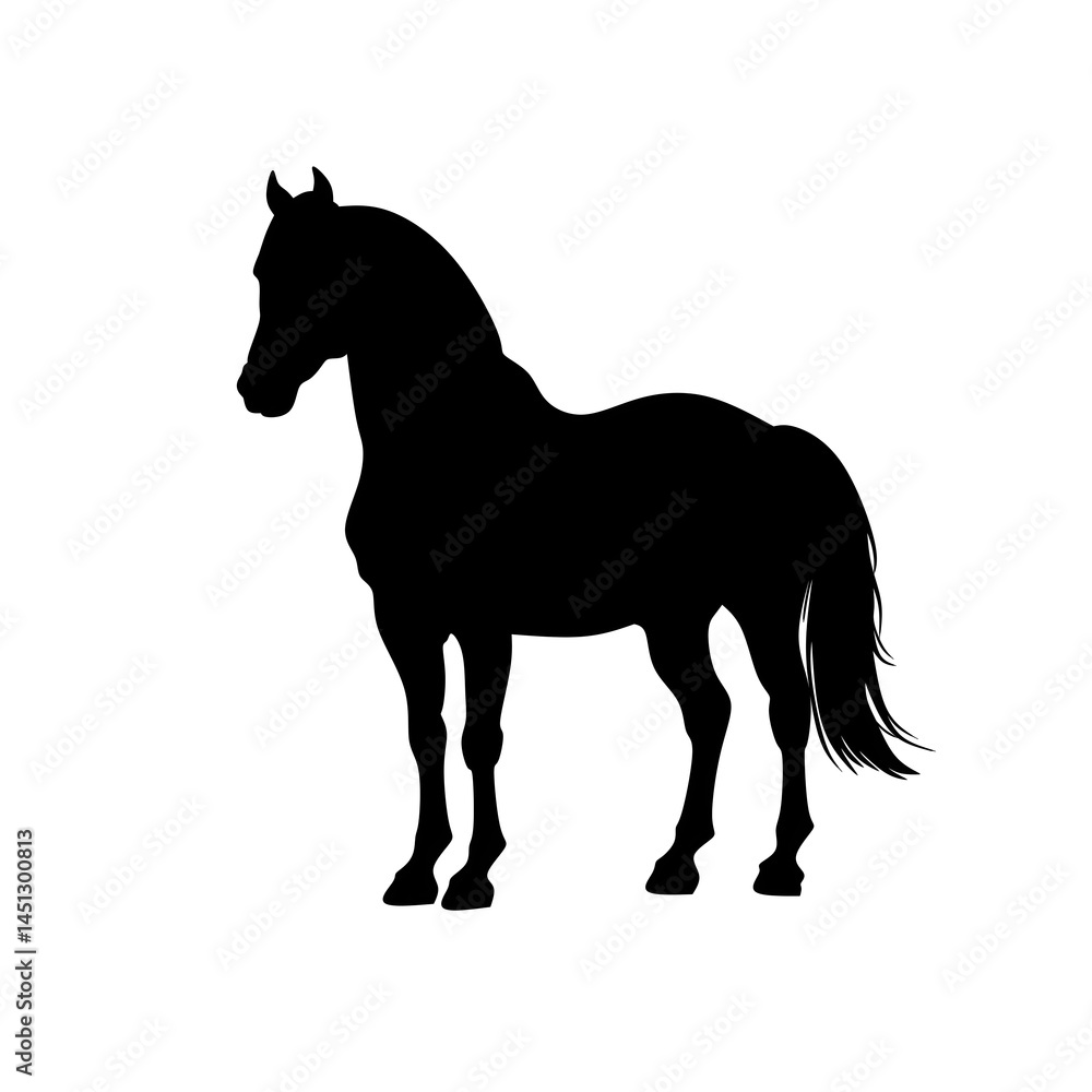 black silhouette of horse black silhouette of horse