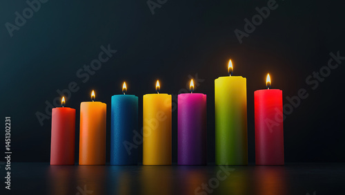 Wallpaper Mural colorful candle light background, dim, fire 1 Torontodigital.ca