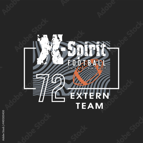 Desain tipografi vektor bertema olahraga ekstrim Rugby, menampilkan gaya huruf tegas dan dinamis dengan slogan serta kata-kata motivasi yang menekankan semangat juang, kekuatan, dan keberanian dalam p