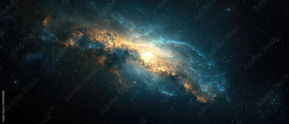 Fototapeta premium Cosmic Nebula A Celestial Tapestry of Stars and Gas