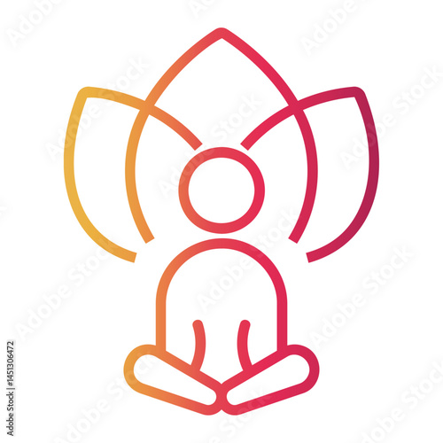 peace of mind Line Gradient Icon