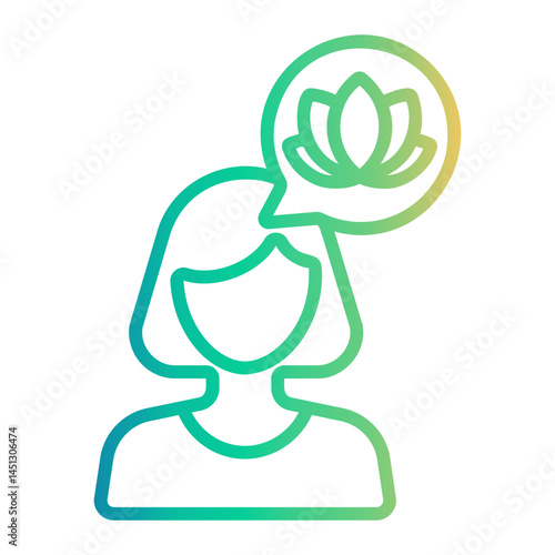 peace of mind Line Gradient Icon