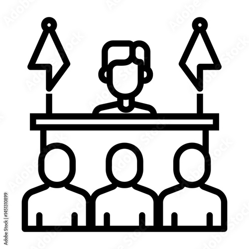 politics Line Icon