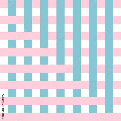 Geometric pink and blue pattern design. 