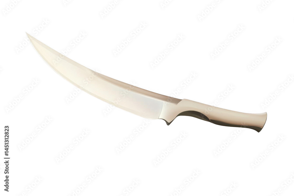 Obraz premium Silver Dagger Shines With Sharp Edge, Medieval Tool For Cutting Tasks.