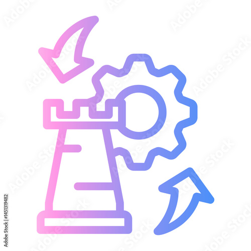 political Line Gradient Icon