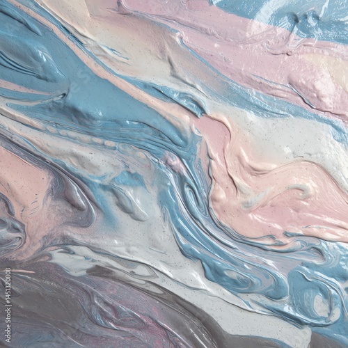 Obraz na płótnie Abstract painted texture in pastel colors with swirling patterns. w salonie