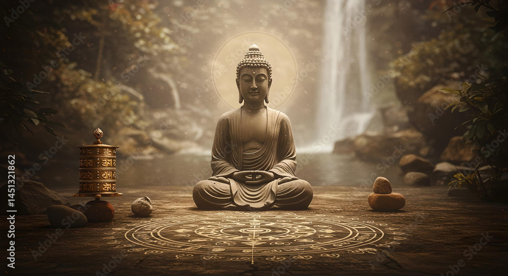 buddha statue in the garden buddha statue in the garden