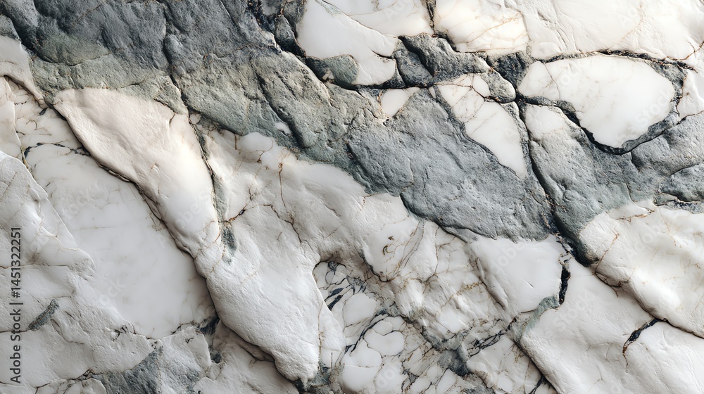 Close-up of a textured marble surface with unique patterns and colors.