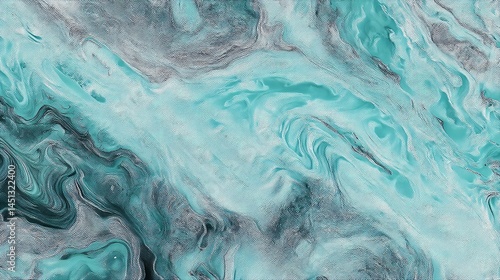 Obraz na płótnie Abstract texture with shades of turquoise and gray, smooth fluid design. w salonie