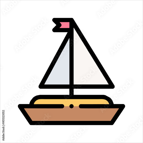 ship on a white background