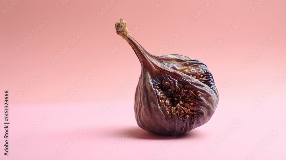 Dried fig, white isolate background
