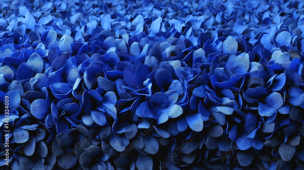 Vibrant blue flower petals in detail on an isolated background.
