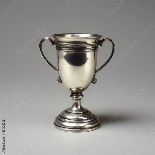 Obraz na płótnie Elegant silver trophy on a minimalist background. w salonie