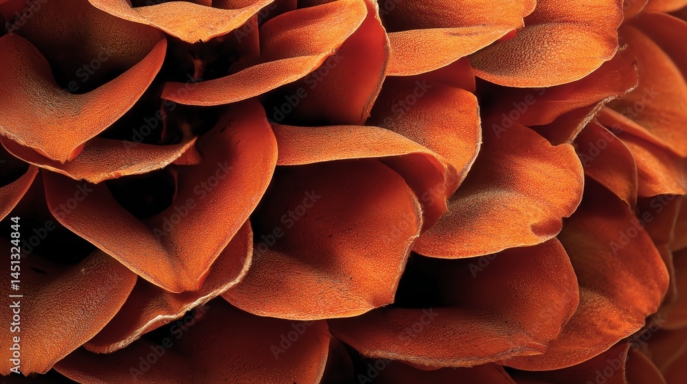 Beautiful orange petals forming a textured pattern, ideal for backgrounds.