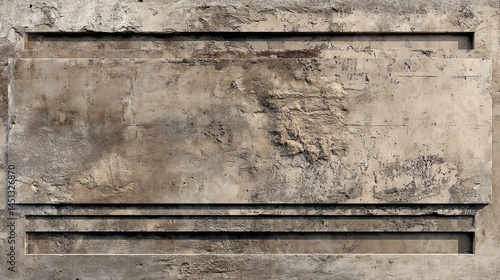 Obraz na płótnie Textured concrete wall with weathered patterns and unique markings, isolated background. w salonie