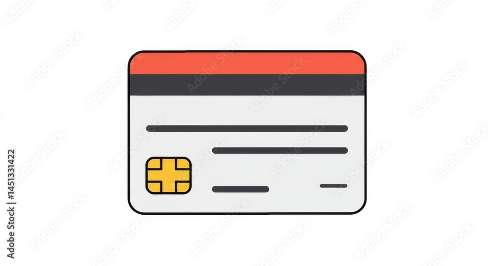 Modern credit card concept icon isolated, offering secure digital transaction methods Modern credit card concept icon isolated, offering secure digital transaction methods