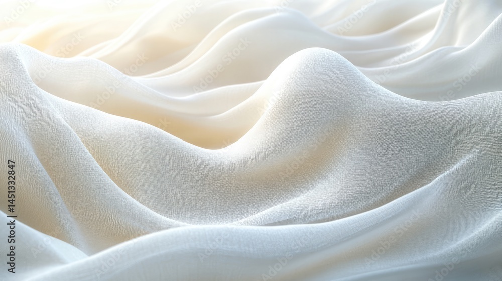 Soft, flowing white fabric draped in elegant folds. Soft, flowing white fabric draped in elegant folds.