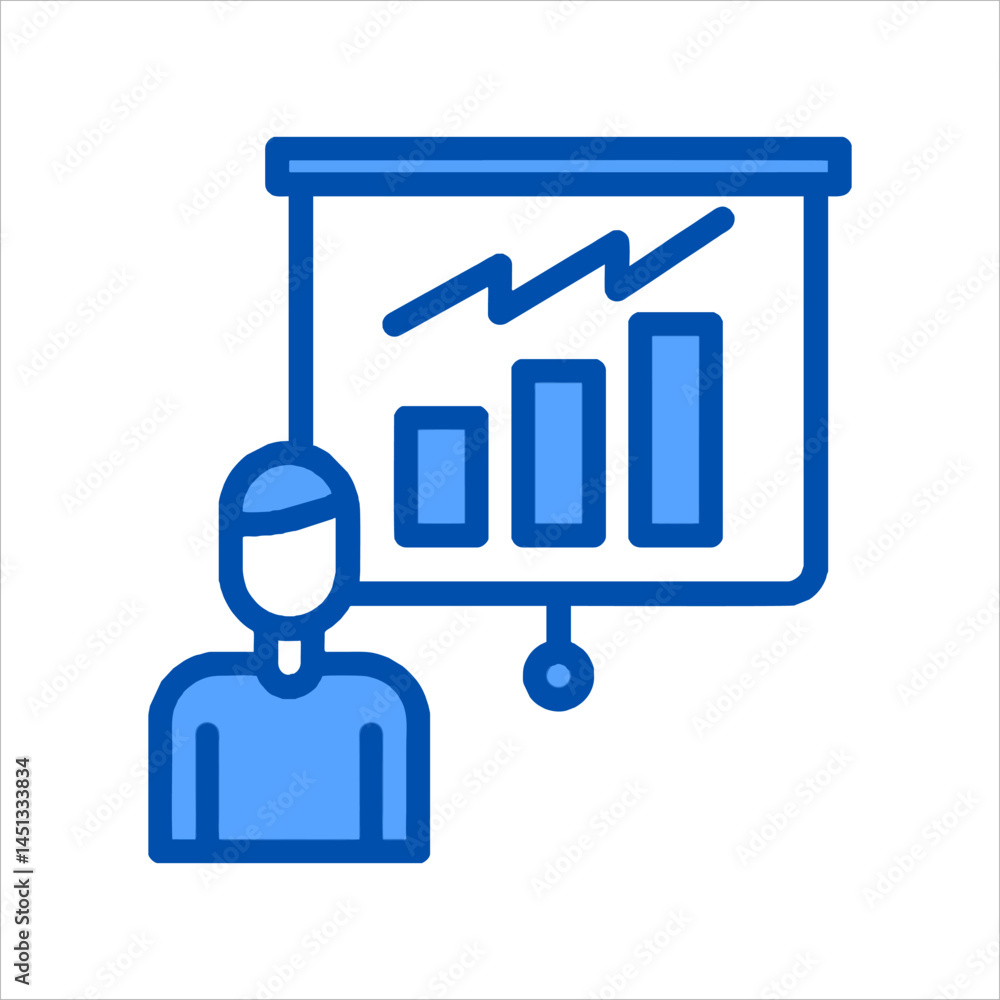 Obraz premium business graph icon