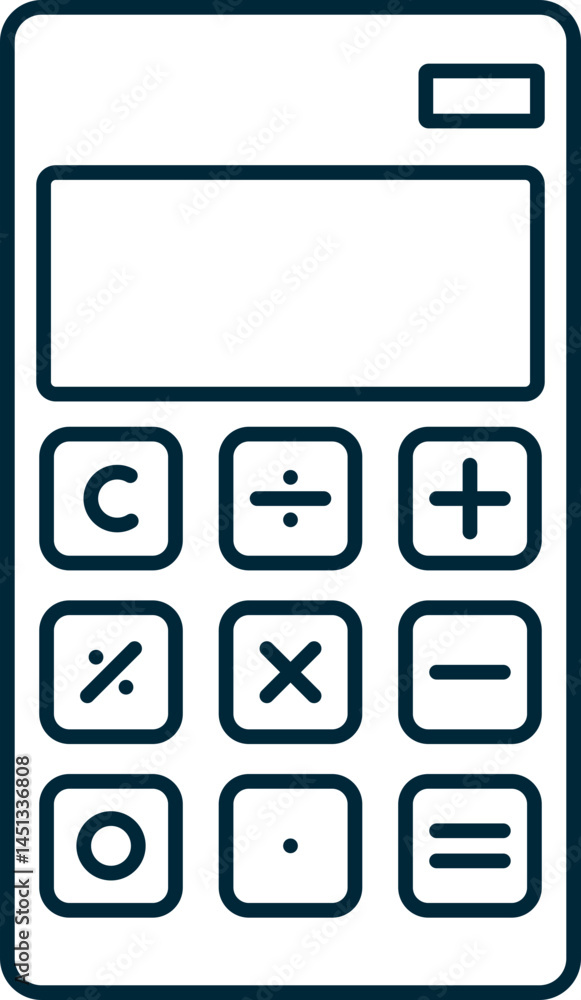 Outline Calculator Icon Outline Calculator Icon
