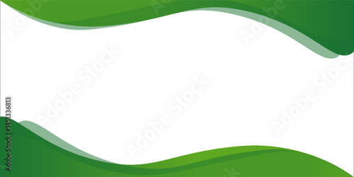 Abstract minimal background with green gradient. Dynamic wave banner background with soft green color . presentation flayer