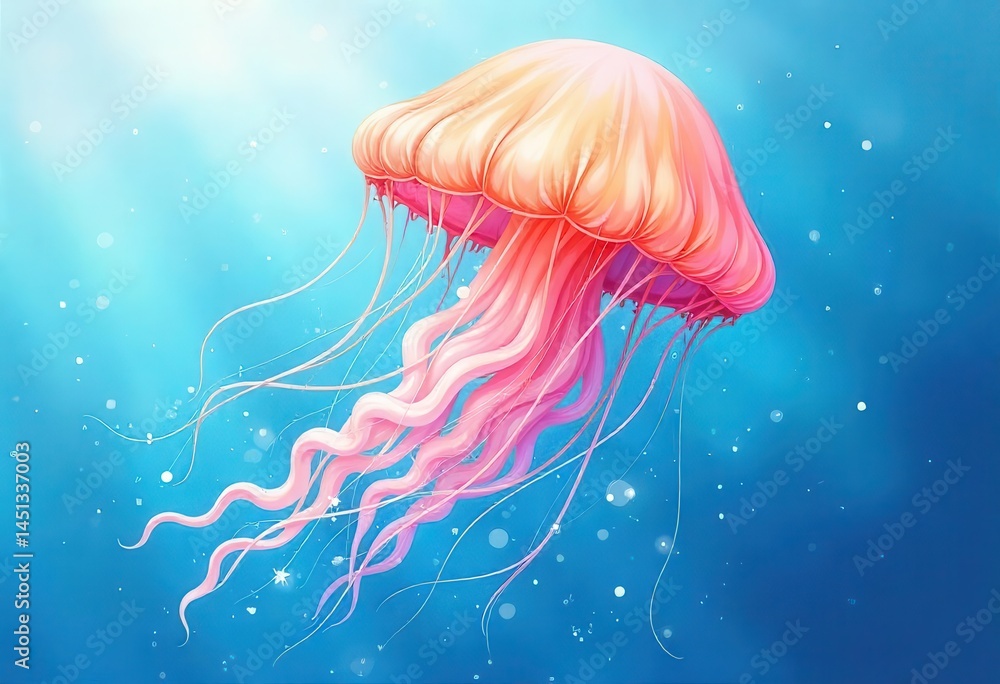 Naklejka premium This is a stunning image of a jellyfish!