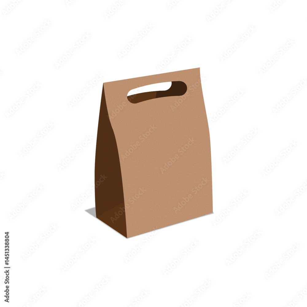 mockup template design with vector illustration of blank paper bag 5