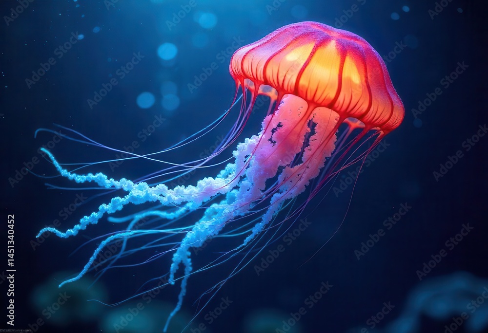 Fototapeta premium This is a stunning image of a jellyfish!