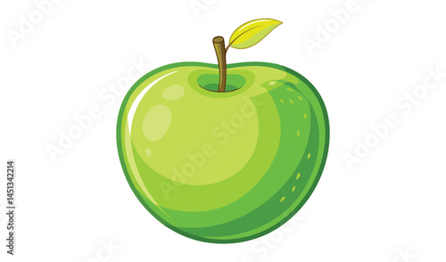 green apple isolated on white
