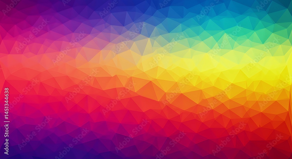 Chromatic Polygonal Bloom AI Generated