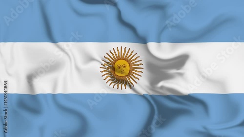 Flag of Argentina - Waving loop 4K video