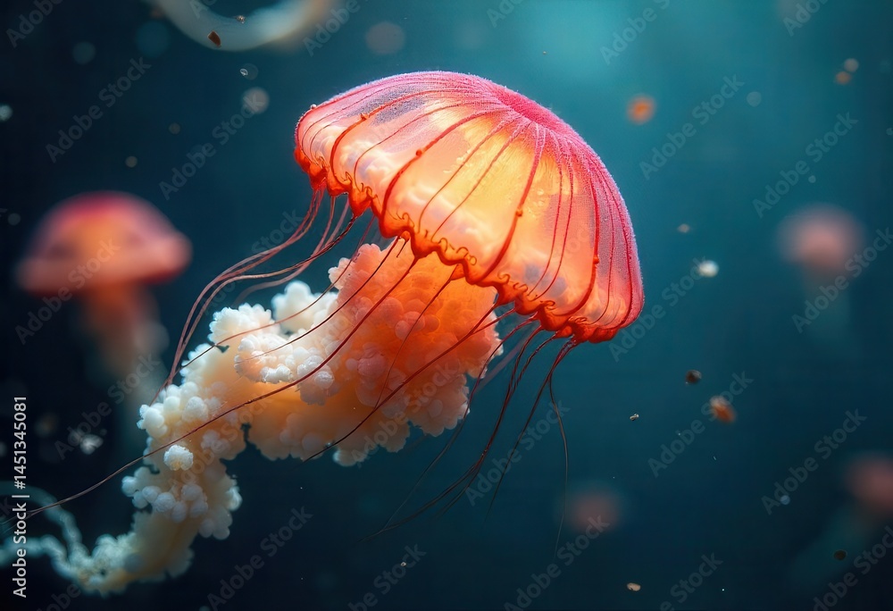 Fototapeta premium This is a stunning image of a jellyfish!