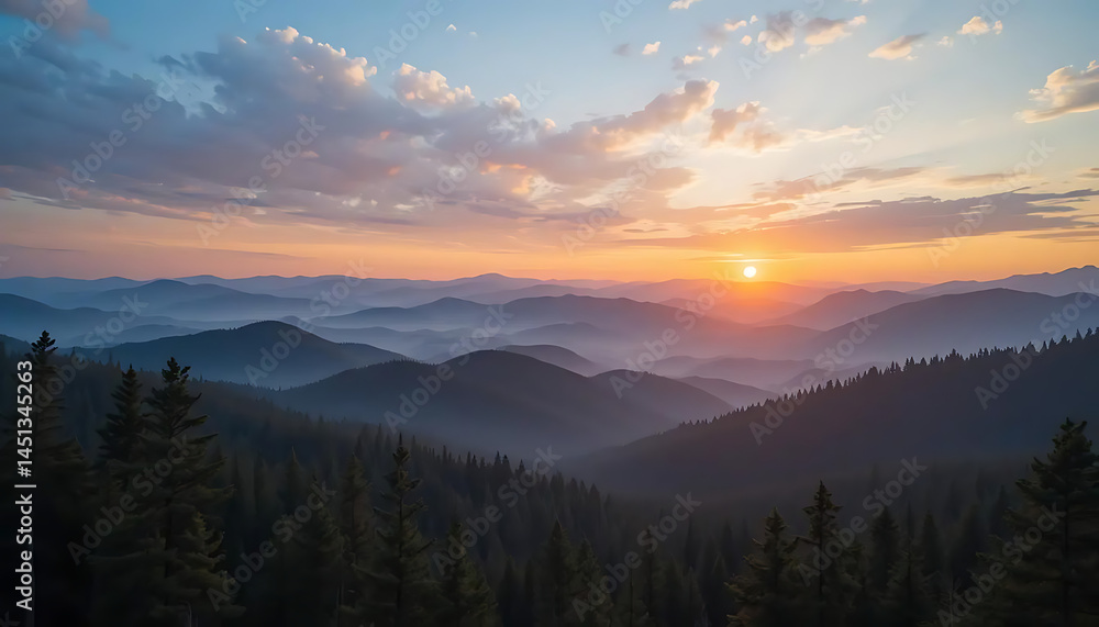 Obraz premium Colorful alpine wildflowers bloom under the golden sunrise in a serene mountain valley. Perfect for spring, travel, nature, or inspirational outdoor visuals.