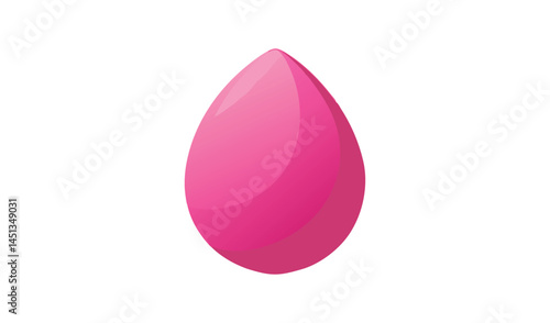 Pink water drop vector illustration, a clean liquid droplet design symbol