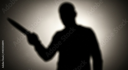 Ominous Silhouette: Man with Knife
