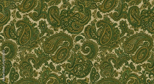 Emerald Paisley Reverie AI Generated