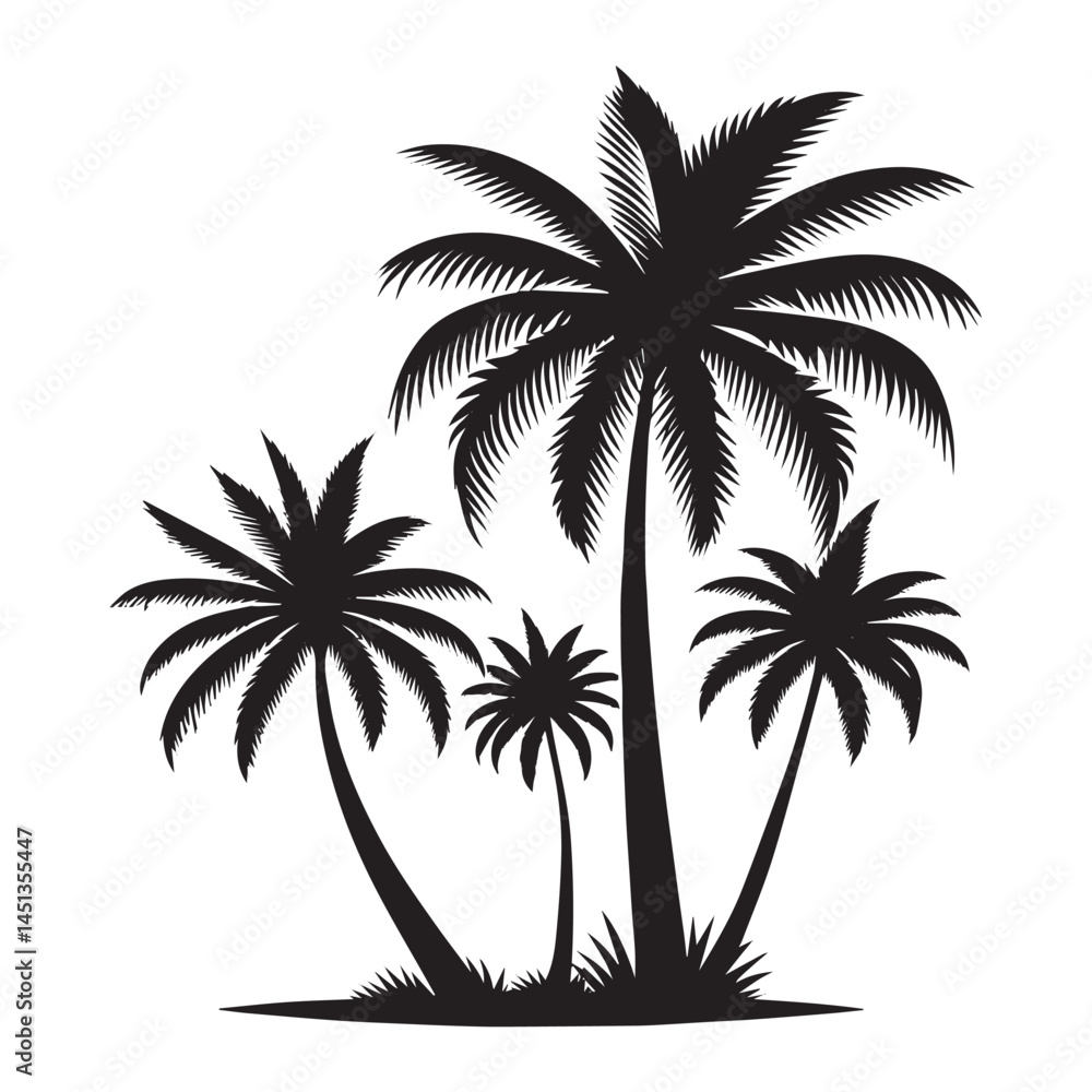 Obraz premium palm tree silhouette
